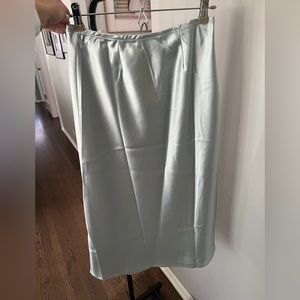 Light Blue Silk MIDI Skirt | LC by Lauren Conrad | Size Small